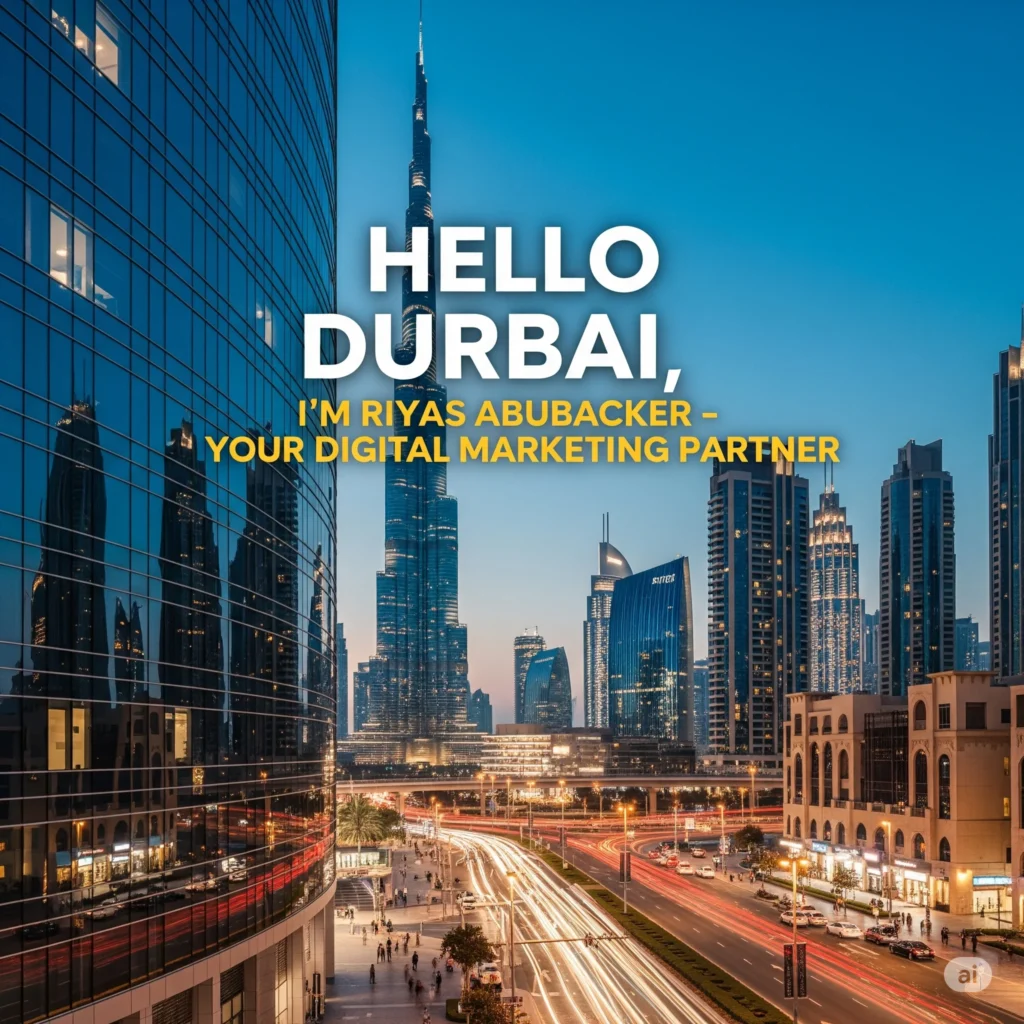 Hello Dubai, I’m Riyas Abubacker – Your Digital Marketing Partner